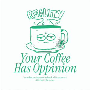 DESIGN:  YOUR COFFEE HAS OPPINION